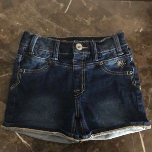 Justice dark wash jean shorts